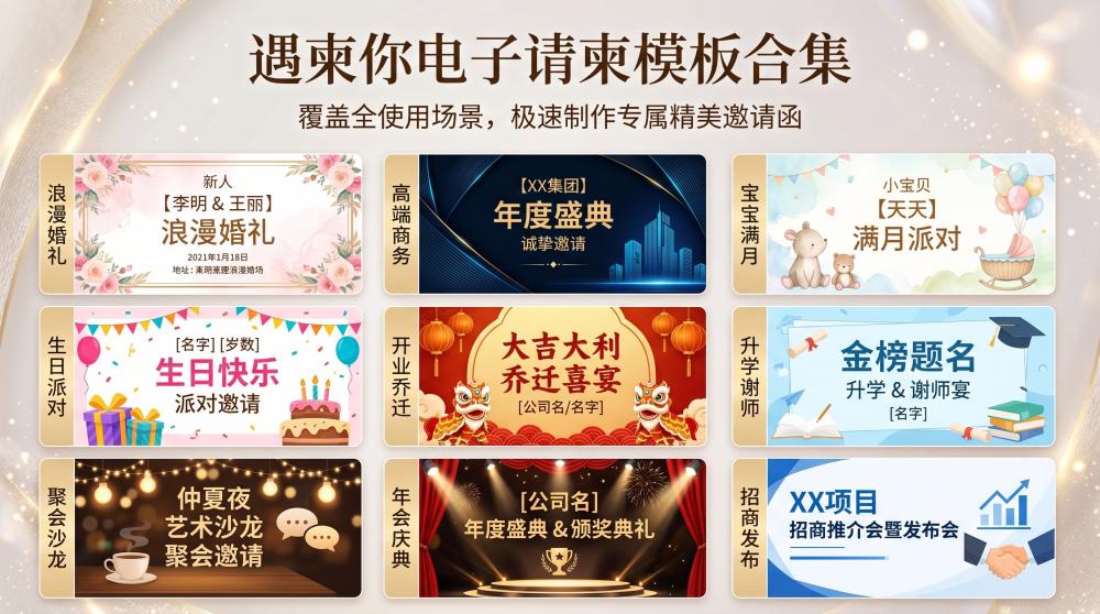 招商电子请柬太廉价？用对模板，客户信任直接拉满